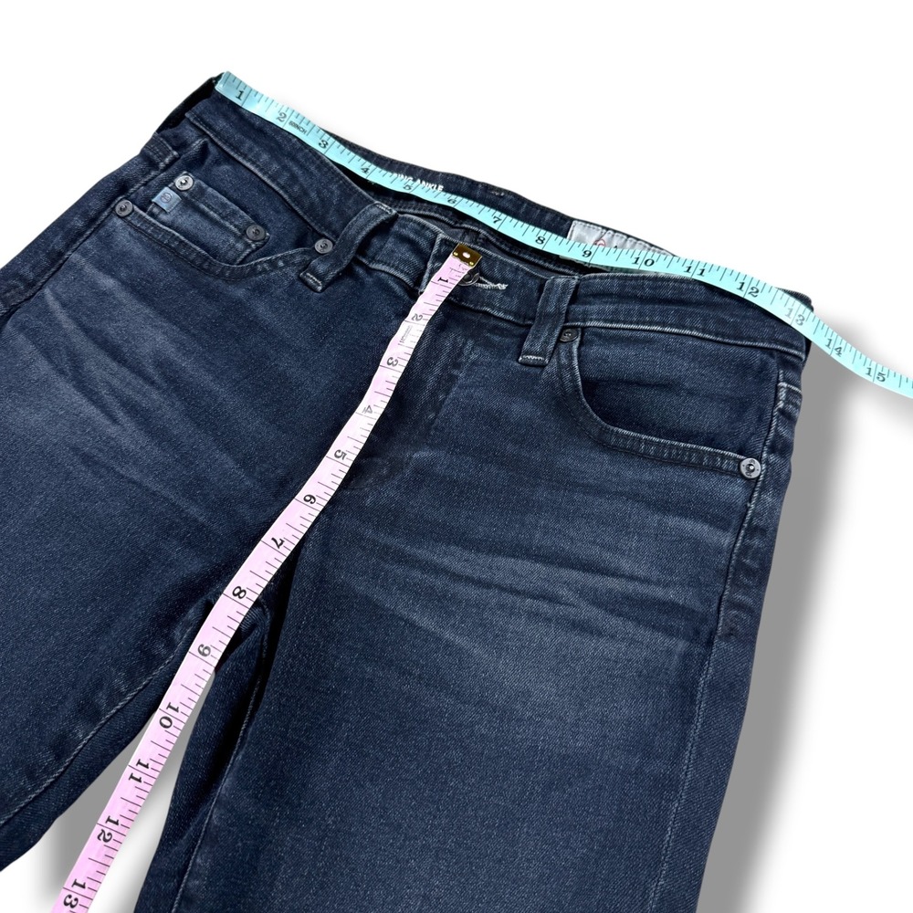 AG Adriano Goldschmied The Legging Ankle Super Skinny Jeans Dark Wash Raw Hem 26 - Picture 10 of 12